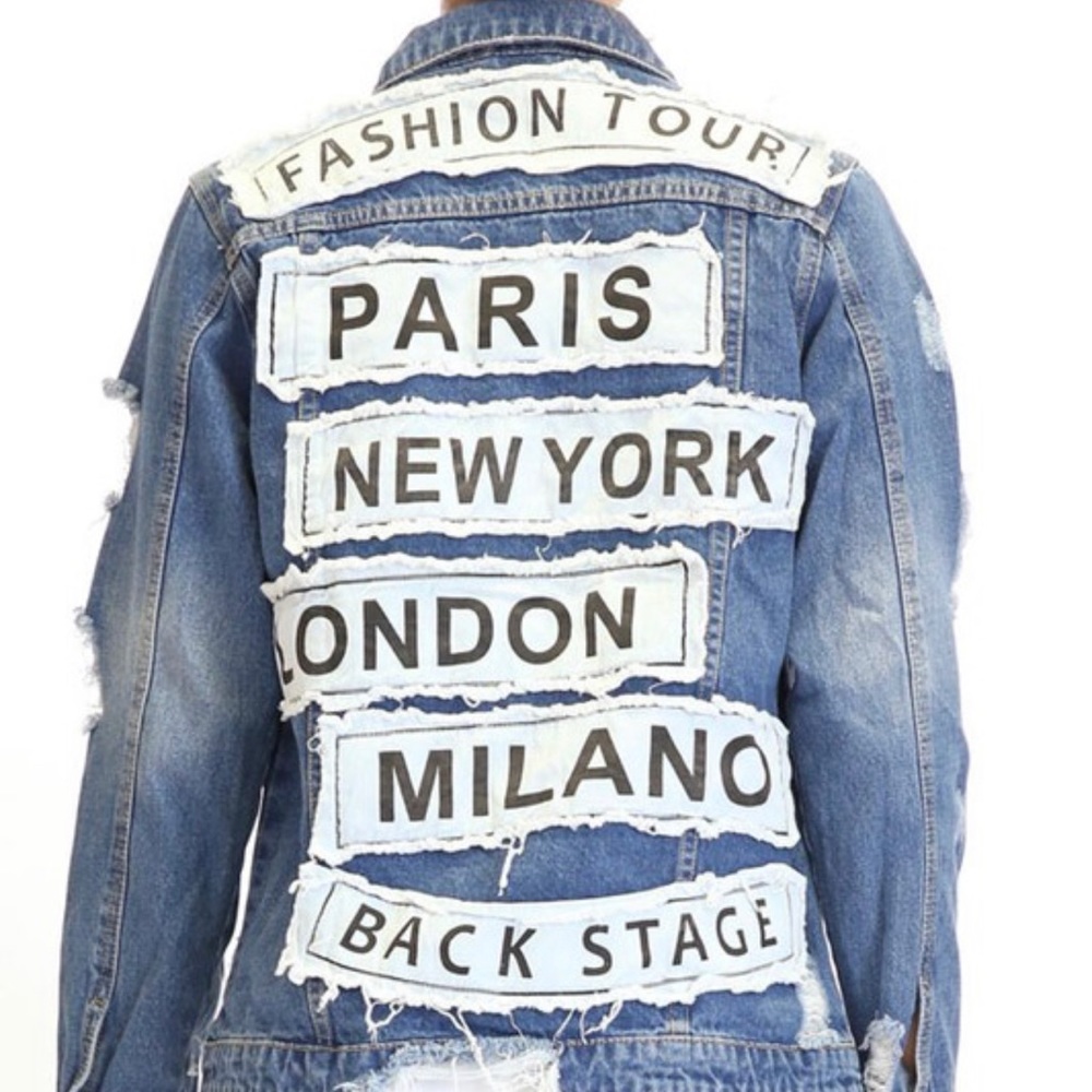 Patched Denim Jacket